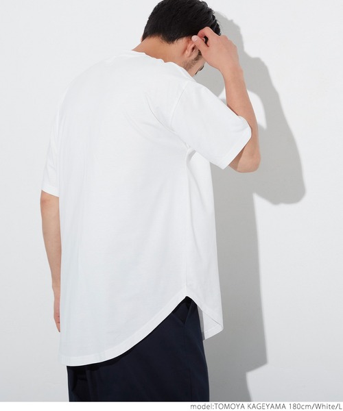 coca（coca）（コカ）の「ユニセックス シルキータッチテールカットTシャツ（Tシャツ/カットソー・レディース・ホワイト/カーキ/ブラック/ネイビー・XL/M/L/S）」の10枚目の写真