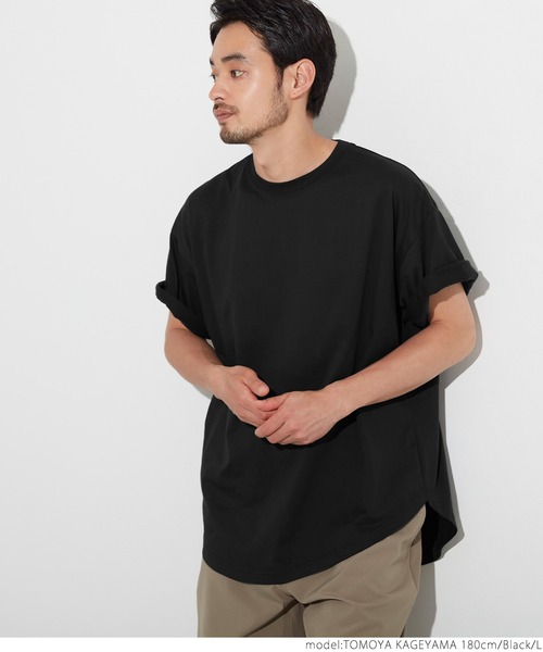 coca（coca）（コカ）の「ユニセックス シルキータッチテールカットTシャツ（Tシャツ/カットソー・レディース・ホワイト/カーキ/ブラック/ネイビー・XL/M/L/S）」の22枚目の写真