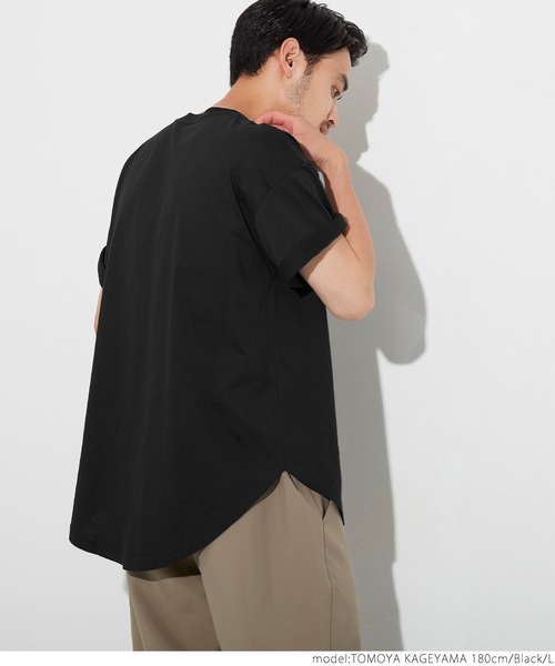 coca（coca）（コカ）の「ユニセックス シルキータッチテールカットTシャツ（Tシャツ/カットソー・レディース・ホワイト/カーキ/ブラック/ネイビー・XL/M/L/S）」の20枚目の写真