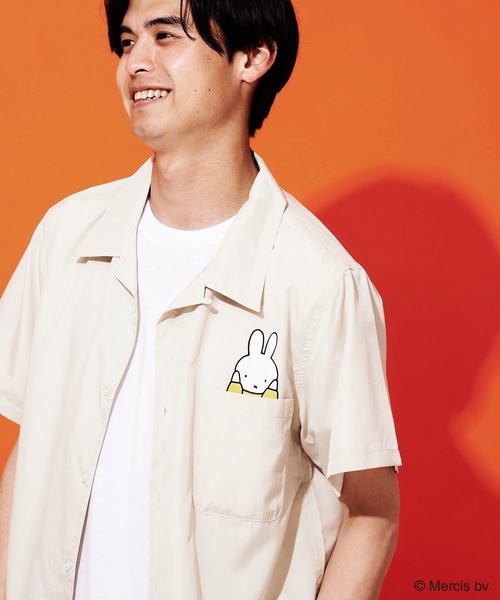 Miffy( ミッフィー)の「【MIFFY/ミッフィー】バックプリントオープンカラー(開襟)シャツ(シャツ/ブラウス・メンズ・ホワイト/ブルー/ベージュ系その他/ライトベージュ・SMALL/MEDIUM/LARGE/X-LARGE)」の19枚目の写真