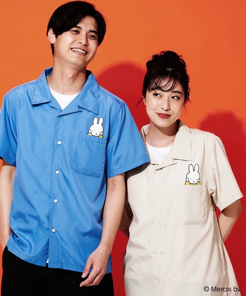 Miffy( ミッフィー)の「【MIFFY/ミッフィー】バックプリントオープンカラー(開襟)シャツ(シャツ/ブラウス・メンズ・ホワイト/ブルー/ベージュ系その他/ライトベージュ・SMALL/MEDIUM/LARGE/X-LARGE)」の7枚目の写真