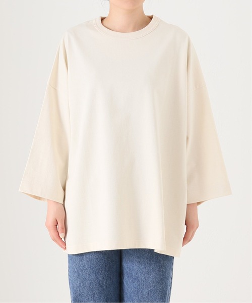 JOURNAL STANDARD LUXE(ジャーナルスタンダード ラックス)の「オーガニックテンジク クルーネックプルオーバー(Tシャツ/カットソー・レディース・ホワイト/ブラック/アイボリー・FREE)」の14枚目の写真