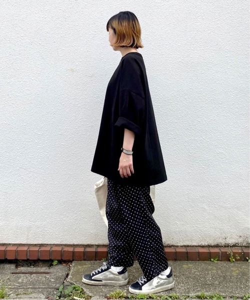 JOURNAL STANDARD LUXE(ジャーナルスタンダード ラックス)の「オーガニックテンジク クルーネックプルオーバー(Tシャツ/カットソー・レディース・ホワイト/ブラック/アイボリー・FREE)」の8枚目の写真