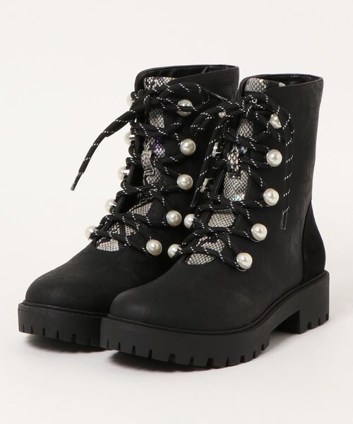 Desigual(デシグアル)の「パール ミドルブーツ BIKER PEARL(ブーツ・レディース・ブラック・23.5cm/24.5cm/25.5cm/23.0cm/24.0cm/25.0cm)」の1枚目の写真