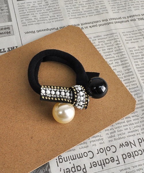 VIBGYOR Women（ヴィブジョー　ウィメン）の「【resonance】エレガンス パール スタッズデザイン ヘアゴム（ヘアゴム・レディース・ブラック系その他/ブラック系その他2/ブラック系その他3・FREE）」の5枚目の写真