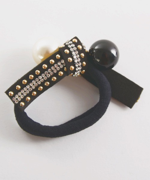 VIBGYOR Women（ヴィブジョー　ウィメン）の「【resonance】エレガンス パール スタッズデザイン ヘアゴム（ヘアゴム・レディース・ブラック系その他/ブラック系その他2/ブラック系その他3・FREE）」の9枚目の写真