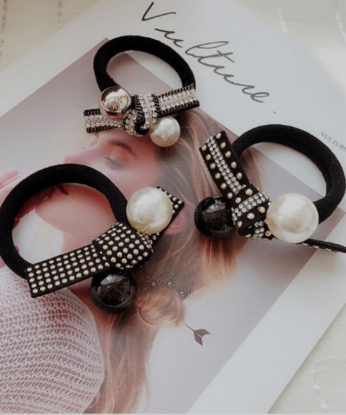 VIBGYOR Women（ヴィブジョー　ウィメン）の「【resonance】エレガンス パール スタッズデザイン ヘアゴム（ヘアゴム・レディース・ブラック系その他/ブラック系その他2/ブラック系その他3・FREE）」の16枚目の写真
