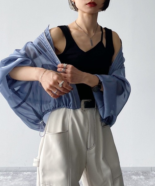 PAGEBOY（ページボーイ）の「【CORE】レイヤーアシメタンク（タンクトップ・レディース・ブラック/ベージュ系その他・FREE）」の5枚目の写真