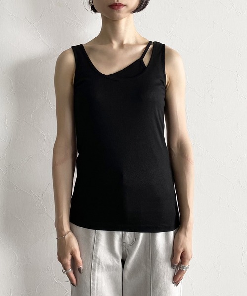 PAGEBOY（ページボーイ）の「【CORE】レイヤーアシメタンク（タンクトップ・レディース・ブラック/ベージュ系その他・FREE）」の9枚目の写真