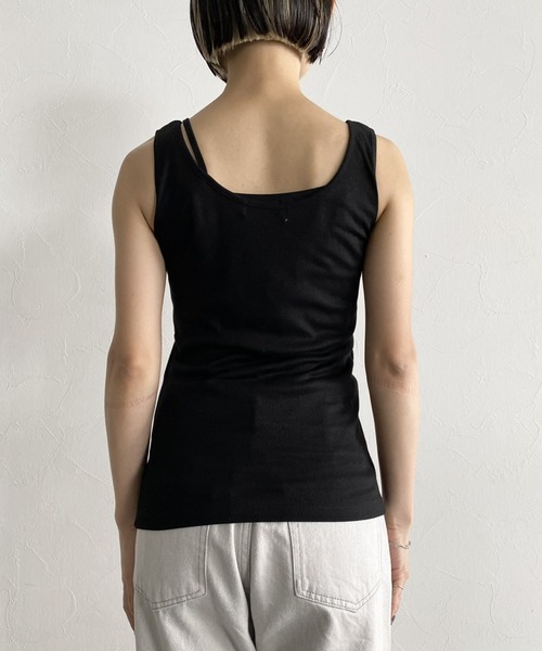 PAGEBOY（ページボーイ）の「【CORE】レイヤーアシメタンク（タンクトップ・レディース・ブラック/ベージュ系その他・FREE）」の11枚目の写真