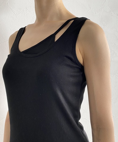 PAGEBOY（ページボーイ）の「【CORE】レイヤーアシメタンク（タンクトップ・レディース・ブラック/ベージュ系その他・FREE）」の12枚目の写真
