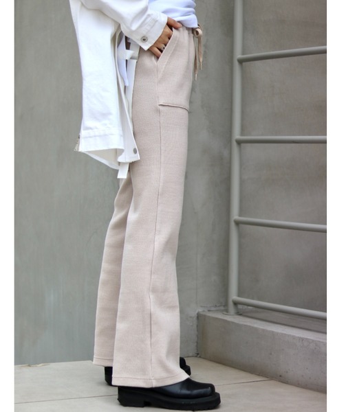 AULA AILA（アウラアイラ）の「【別注】AULA AILA/アウラアイラ/リブパンツ（その他パンツ・レディース・アイボリー・0/1）」の2枚目の写真