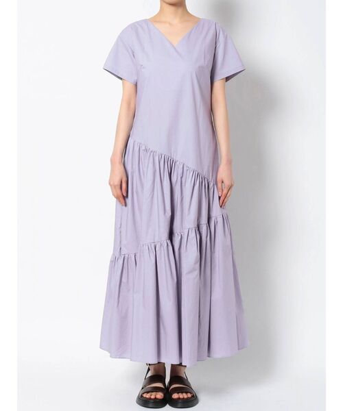 LAGUNAMOON（ラグナムーン）の「ランダムティアードワンピース（ワンピース・レディース・ブラック/カーキ/ラベンダー・SMALL/MEDIUM）」の4枚目の写真