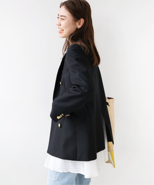 JOURNAL STANDARD relume（ジャーナルスタンダード　レリューム）の「T/Wギャバネイビーブレザー◆（テーラードジャケット・レディース・ネイビー・38/36）」の13枚目の写真