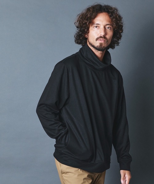 THE TWENTYSEVEN(ザ トゥエンティーセブン)の「The TWENTYSEVEN:ポンチルーズフィットタートルネックカットソー(Tシャツ/カットソー・メンズ・ホワイト/チャコールグレー/ブラック/ベージュ・S/M/L)」の3枚目の写真