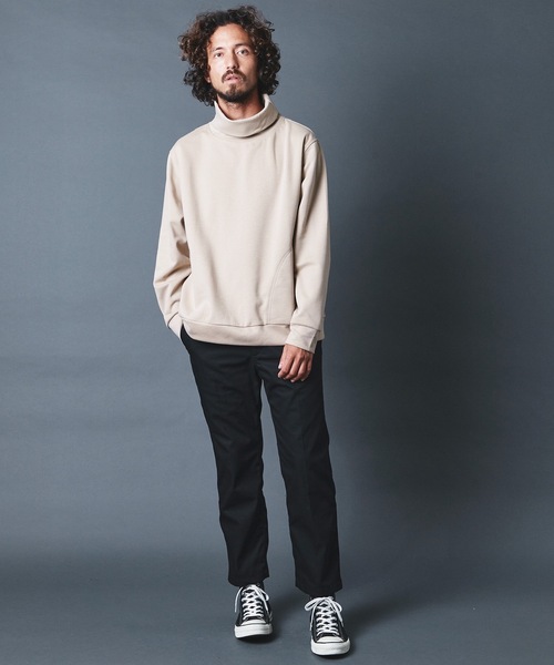 THE TWENTYSEVEN(ザ トゥエンティーセブン)の「The TWENTYSEVEN:ポンチルーズフィットタートルネックカットソー(Tシャツ/カットソー・メンズ・ホワイト/チャコールグレー/ブラック/ベージュ・S/M/L)」の19枚目の写真