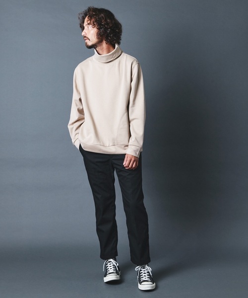 THE TWENTYSEVEN(ザ トゥエンティーセブン)の「The TWENTYSEVEN:ポンチルーズフィットタートルネックカットソー(Tシャツ/カットソー・メンズ・ホワイト/チャコールグレー/ブラック/ベージュ・S/M/L)」の20枚目の写真