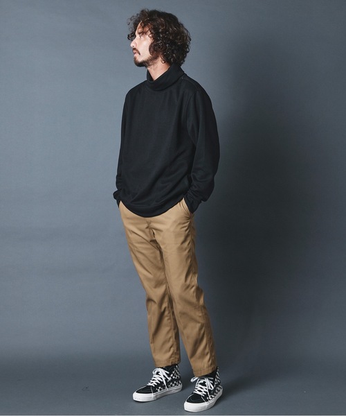 THE TWENTYSEVEN(ザ トゥエンティーセブン)の「The TWENTYSEVEN:ポンチルーズフィットタートルネックカットソー(Tシャツ/カットソー・メンズ・ホワイト/チャコールグレー/ブラック/ベージュ・S/M/L)」の13枚目の写真