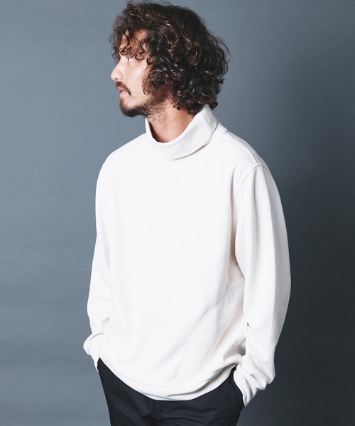 THE TWENTYSEVEN(ザ トゥエンティーセブン)の「The TWENTYSEVEN:ポンチルーズフィットタートルネックカットソー(Tシャツ/カットソー・メンズ・ホワイト/チャコールグレー/ブラック/ベージュ・S/M/L)」の22枚目の写真