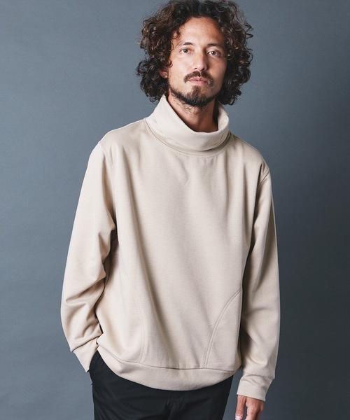 THE TWENTYSEVEN(ザ トゥエンティーセブン)の「The TWENTYSEVEN:ポンチルーズフィットタートルネックカットソー(Tシャツ/カットソー・メンズ・ホワイト/チャコールグレー/ブラック/ベージュ・S/M/L)」の9枚目の写真