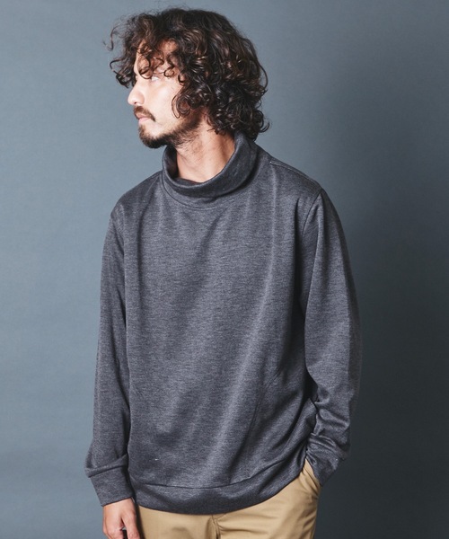 THE TWENTYSEVEN(ザ トゥエンティーセブン)の「The TWENTYSEVEN:ポンチルーズフィットタートルネックカットソー(Tシャツ/カットソー・メンズ・ホワイト/チャコールグレー/ブラック/ベージュ・S/M/L)」の6枚目の写真