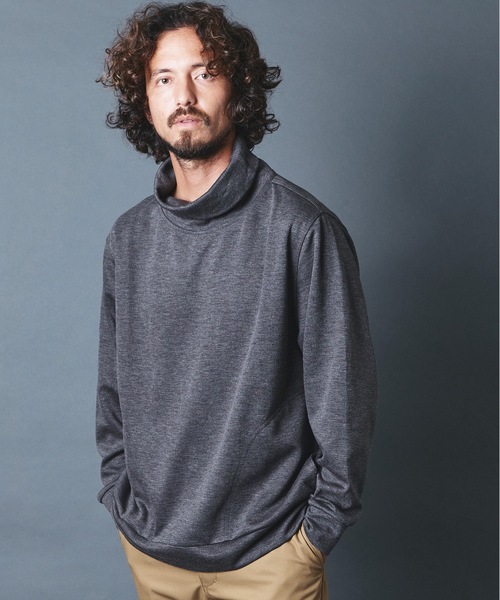 THE TWENTYSEVEN(ザ トゥエンティーセブン)の「The TWENTYSEVEN:ポンチルーズフィットタートルネックカットソー(Tシャツ/カットソー・メンズ・ホワイト/チャコールグレー/ブラック/ベージュ・S/M/L)」の7枚目の写真
