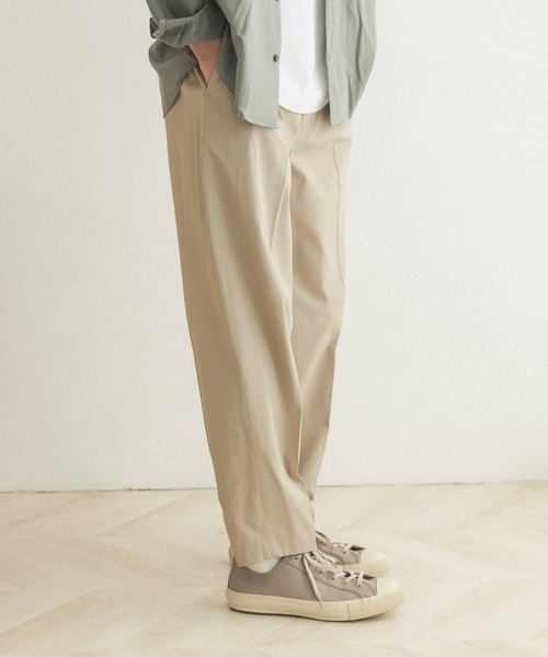FORK&SPOON（フォークアンドスプーン）の「FORK&SPOON　リネンペグトップパンツ（その他パンツ・メンズ・ベージュ/チャコールグレー・5/4）」の4枚目の写真