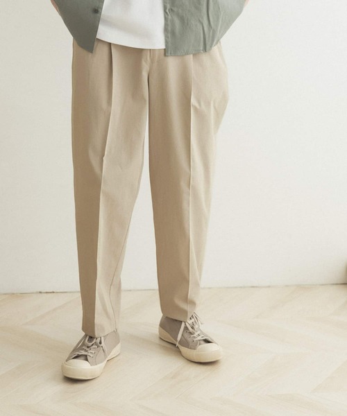FORK&SPOON（フォークアンドスプーン）の「FORK&SPOON　リネンペグトップパンツ（その他パンツ・メンズ・ベージュ/チャコールグレー・5/4）」の6枚目の写真