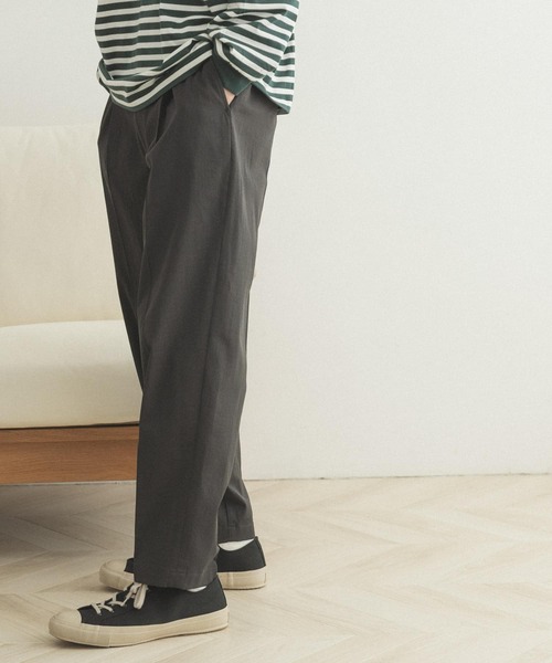 FORK&SPOON（フォークアンドスプーン）の「FORK&SPOON　リネンペグトップパンツ（その他パンツ・メンズ・ベージュ/チャコールグレー・5/4）」の7枚目の写真