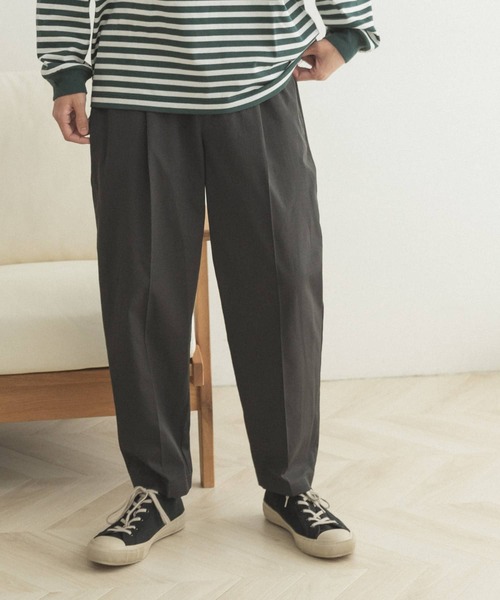 FORK&SPOON（フォークアンドスプーン）の「FORK&SPOON　リネンペグトップパンツ（その他パンツ・メンズ・ベージュ/チャコールグレー・5/4）」の10枚目の写真