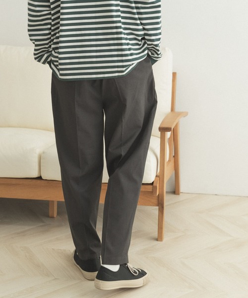 FORK&SPOON（フォークアンドスプーン）の「FORK&SPOON　リネンペグトップパンツ（その他パンツ・メンズ・ベージュ/チャコールグレー・5/4）」の12枚目の写真