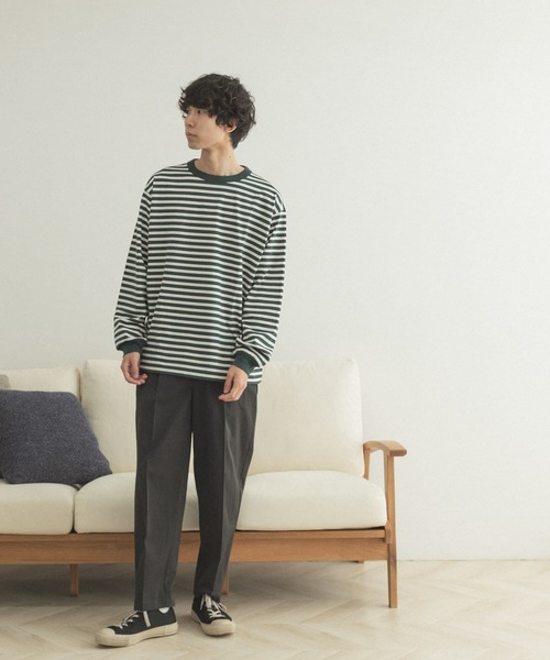 FORK&SPOON（フォークアンドスプーン）の「FORK&SPOON　リネンペグトップパンツ（その他パンツ・メンズ・ベージュ/チャコールグレー・5/4）」の13枚目の写真