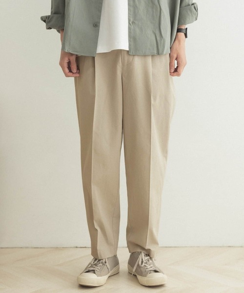 FORK&SPOON（フォークアンドスプーン）の「FORK&SPOON　リネンペグトップパンツ（その他パンツ・メンズ・ベージュ/チャコールグレー・5/4）」の14枚目の写真