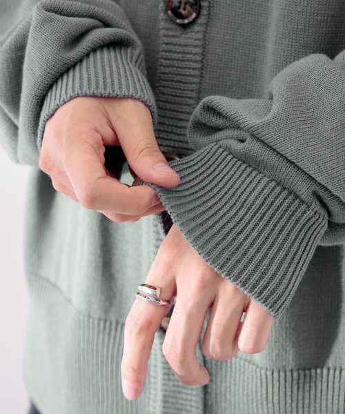 Adoon plain（アドーンプレーン）の「【Adoon plain】ルーズカーディガン（カーディガン/ボレロ・メンズ・ボルドー/マスタード/ブルーグリーン・MEDIUM/LARGE）」の12枚目の写真