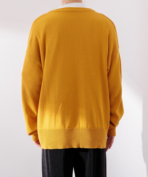 Adoon plain（アドーンプレーン）の「【Adoon plain】ルーズカーディガン（カーディガン/ボレロ・メンズ・ボルドー/マスタード/ブルーグリーン・MEDIUM/LARGE）」の18枚目の写真