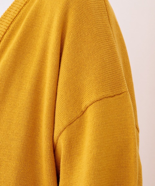 Adoon plain（アドーンプレーン）の「【Adoon plain】ルーズカーディガン（カーディガン/ボレロ・メンズ・ボルドー/マスタード/ブルーグリーン・MEDIUM/LARGE）」の10枚目の写真