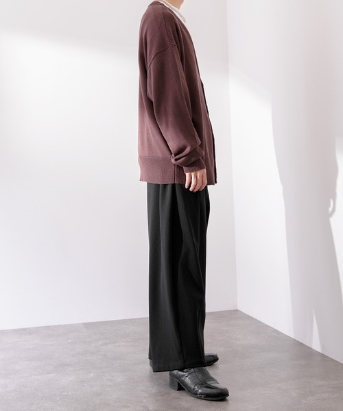 Adoon plain（アドーンプレーン）の「【Adoon plain】ルーズカーディガン（カーディガン/ボレロ・メンズ・ボルドー/マスタード/ブルーグリーン・MEDIUM/LARGE）」の14枚目の写真