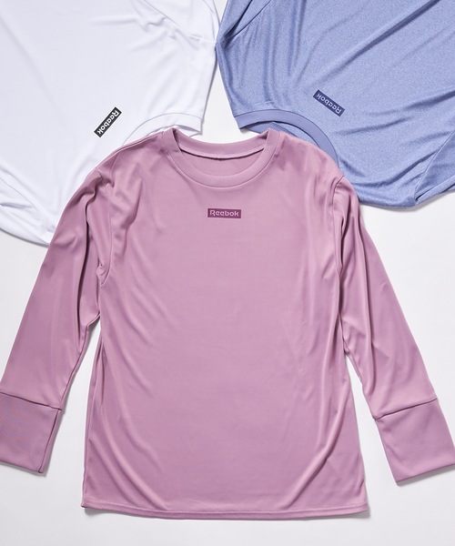 Reebok(リーボック)の「【Reebok / リーボック】レディース長袖Tシャツ(Tシャツ/カットソー・レディース・ホワイト/ブラック/ラベンダー/杢グレー/ネイビー・SMALL/MEDIUM/LARGE/X-LARGE)」の5枚目の写真