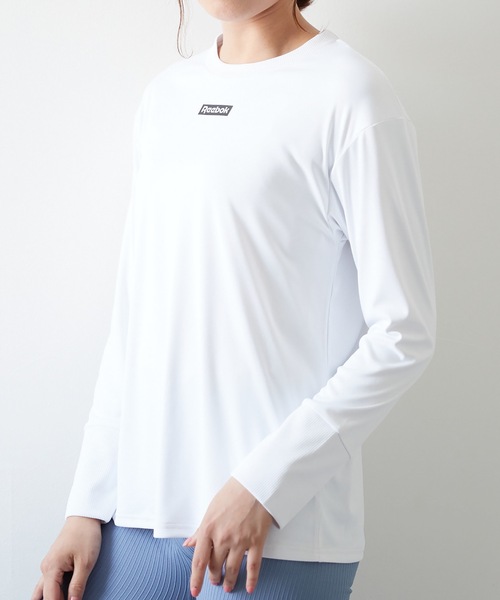 Reebok(リーボック)の「【Reebok / リーボック】レディース長袖Tシャツ(Tシャツ/カットソー・レディース・ホワイト/ブラック/ラベンダー/杢グレー/ネイビー・SMALL/MEDIUM/LARGE/X-LARGE)」の8枚目の写真