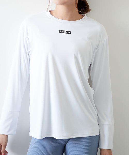 Reebok(リーボック)の「【Reebok / リーボック】レディース長袖Tシャツ(Tシャツ/カットソー・レディース・ホワイト/ブラック/ラベンダー/杢グレー/ネイビー・SMALL/MEDIUM/LARGE/X-LARGE)」の11枚目の写真