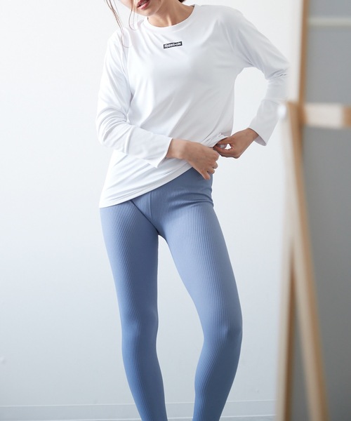 Reebok(リーボック)の「【Reebok / リーボック】レディース長袖Tシャツ(Tシャツ/カットソー・レディース・ホワイト/ブラック/ラベンダー/杢グレー/ネイビー・SMALL/MEDIUM/LARGE/X-LARGE)」の6枚目の写真