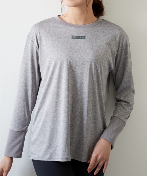 Reebok(リーボック)の「【Reebok / リーボック】レディース長袖Tシャツ(Tシャツ/カットソー・レディース・ホワイト/ブラック/ラベンダー/杢グレー/ネイビー・SMALL/MEDIUM/LARGE/X-LARGE)」の12枚目の写真