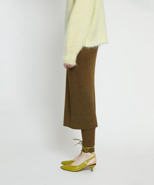 BEAUTY&YOUTH UNITED ARROWS（ビューティーアンドユースユナイテッドアローズ）の「BY コットンナイロンリブスカートスパッツ -ウォッシャブル- ∴（スカート・レディース・イエロー/ダークグレー・FREE）」の7枚目の写真