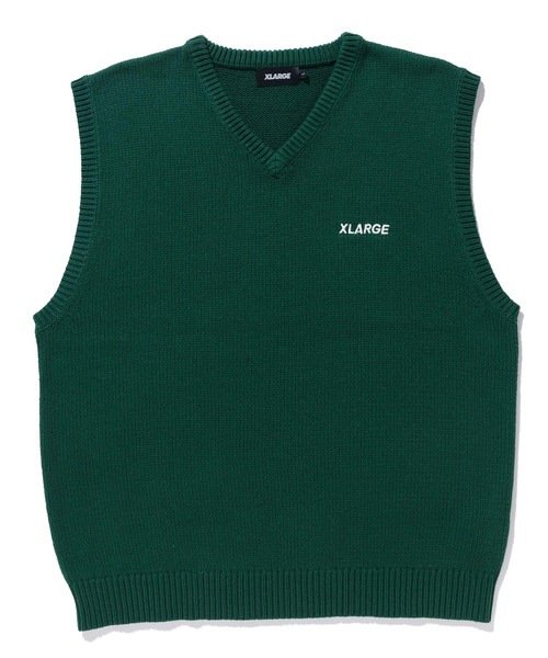 XLARGE（エクストララージ）の「STANDARD LOGO KNITVEST（ベスト・メンズ・ネイビー/ブラウン/グレー/グリーン・MEDIUM/LARGE/X-LARGE）」の14枚目の写真