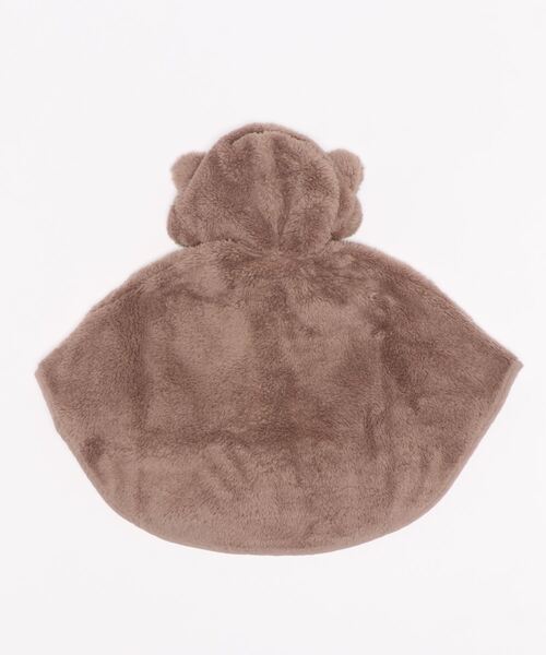 petit main（プティマイン）の「【抗菌防臭】アニマル2WAYボアケープ（ポンチョ・キッズ・ライトピンク/モカ/アイボリー・FREE）」の4枚目の写真