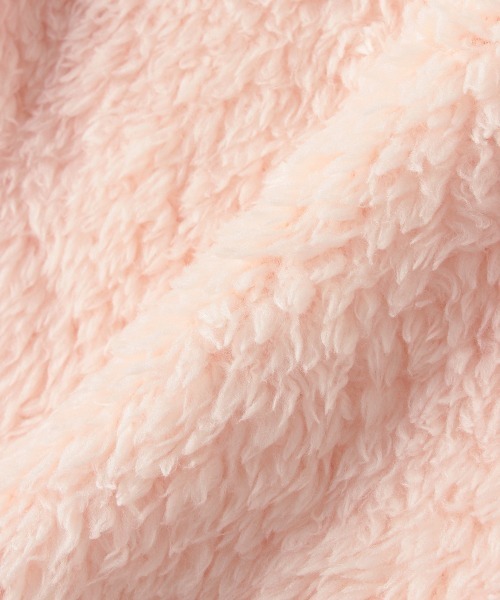 petit main（プティマイン）の「【抗菌防臭】アニマル2WAYボアケープ（ポンチョ・キッズ・ライトピンク/モカ/アイボリー・FREE）」の6枚目の写真