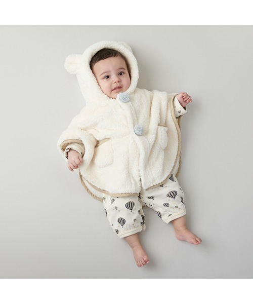 petit main（プティマイン）の「【抗菌防臭】アニマル2WAYボアケープ（ポンチョ・キッズ・ライトピンク/モカ/アイボリー・FREE）」の17枚目の写真