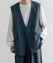 epnok | ノーカラーダブルベスト/ジレ(ベスト)