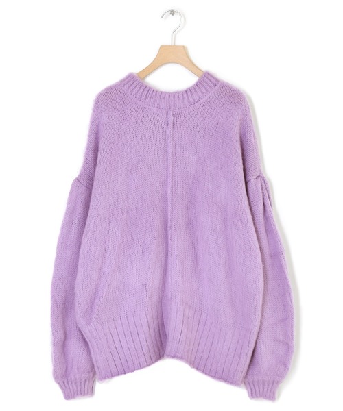 Alley by w closet（アリーバイダブルクローゼット）の「【Alley】3G起毛加工カーディガン（カーディガン/ボレロ・レディース・イエロー/パープル/オフホワイト・FREE）」の4枚目の写真