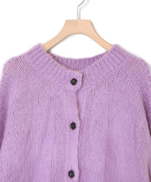 Alley by w closet（アリーバイダブルクローゼット）の「【Alley】3G起毛加工カーディガン（カーディガン/ボレロ・レディース・イエロー/パープル/オフホワイト・FREE）」の5枚目の写真